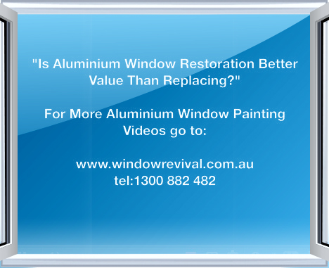 window restoration, aluminium window painting. Savings on painting aluminium window