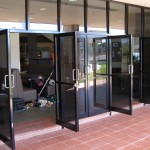 aluminium door painting - bonds university
